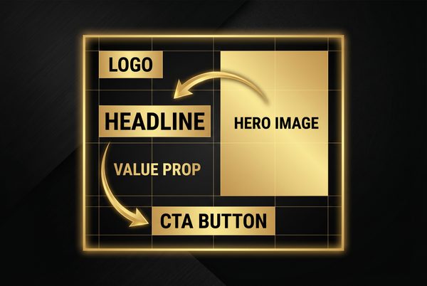 F Pattern Layout Eye Tracking Optimized Banner Template